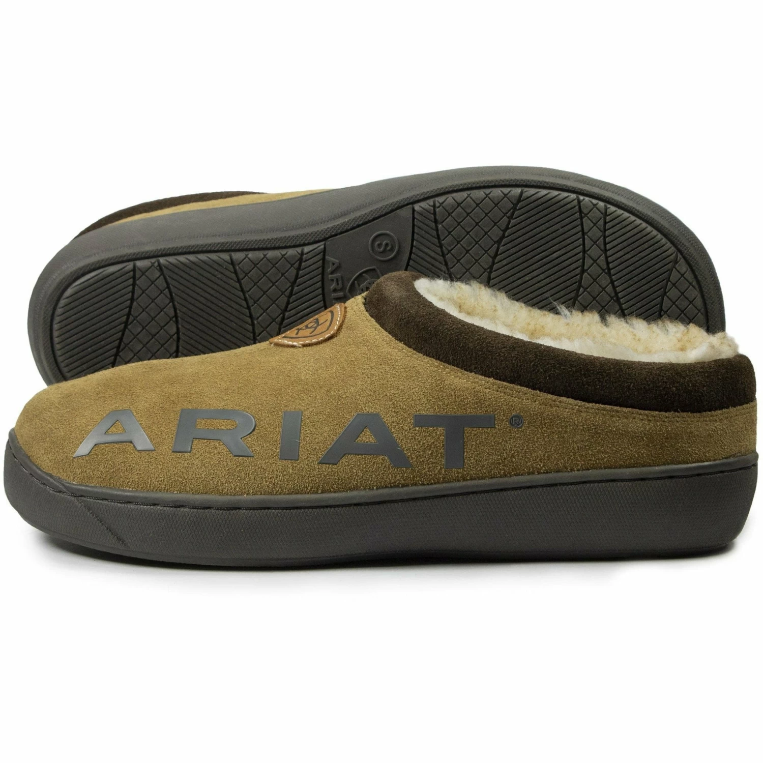 Ariat Mens Suede Clog W/ Ariat Logo Slipper 3 Ariat Mens Suede Clog W/ Ariat Logo Slipper