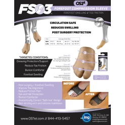 OS1st FS3 Bunion Brace -All Walks Shop FS3TechSheet