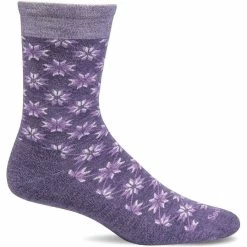 Sockwell Womens Snow Glow Essential Comfort Crew Socks -All Walks Shop LD186W Snow Glow Plum 350 WEB