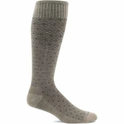 Sockwell Mens Featherweight Moderate Compression OTC Socks -All Walks Shop SW100M Featherweight Khaki 030 Web