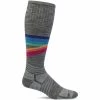 Sockwell Womens Rainbow Racer Ultra Light Moderate Compression Knee High Socks -All Walks Shop SW116W Rainbow Racer UL Grey 800 WEB