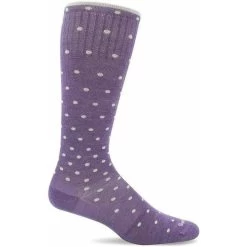 Sockwell Womens On The Spot Moderate Compression Knee High Socks 15 Sockwell Womens On The Spot Moderate Compression Knee High Socks -All Walks Shop SW3W On The Spot Plum Sparkle Web