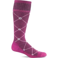 Sockwell Womens Elevation Firm Compression Knee High Socks -All Walks Shop SW4W Elevation Raspberry530 WEB